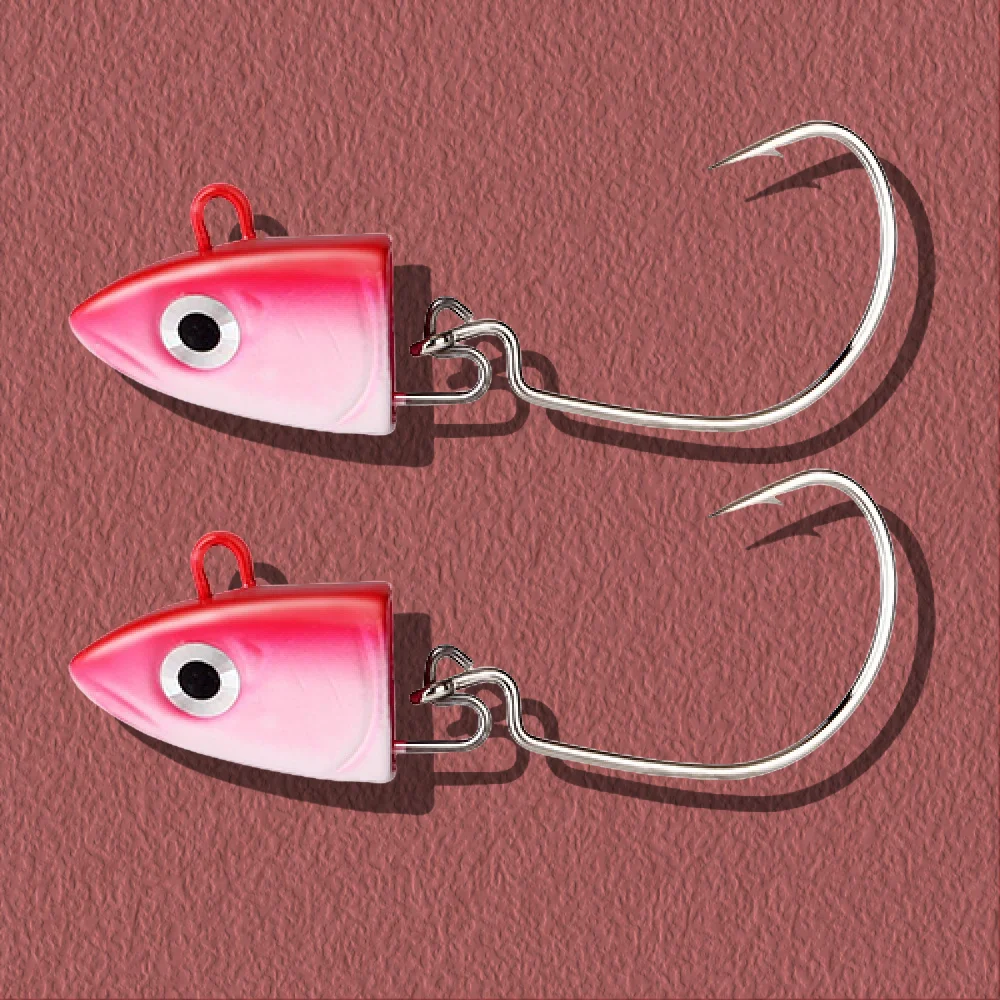 2026 Jigköpfe 5g 10g 15g 25g 40g 2 Stück/Beutel Jig-Köder Schwarzer Minnow Jigging-Köder für Wolfsbarsch Schwarzer Minnow Spinning Kunstköder – Detail 4