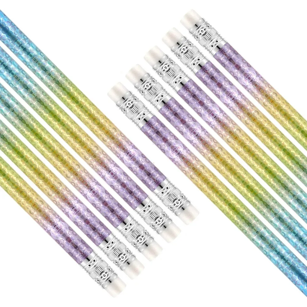 12PCS Starry Sky Regenbogen Bleistift HB Gradienten Nette Bleistifte Bunte Zeichnung Bleistift Set Für Kinder Student Skizzieren Schule Liefert – Detail 1