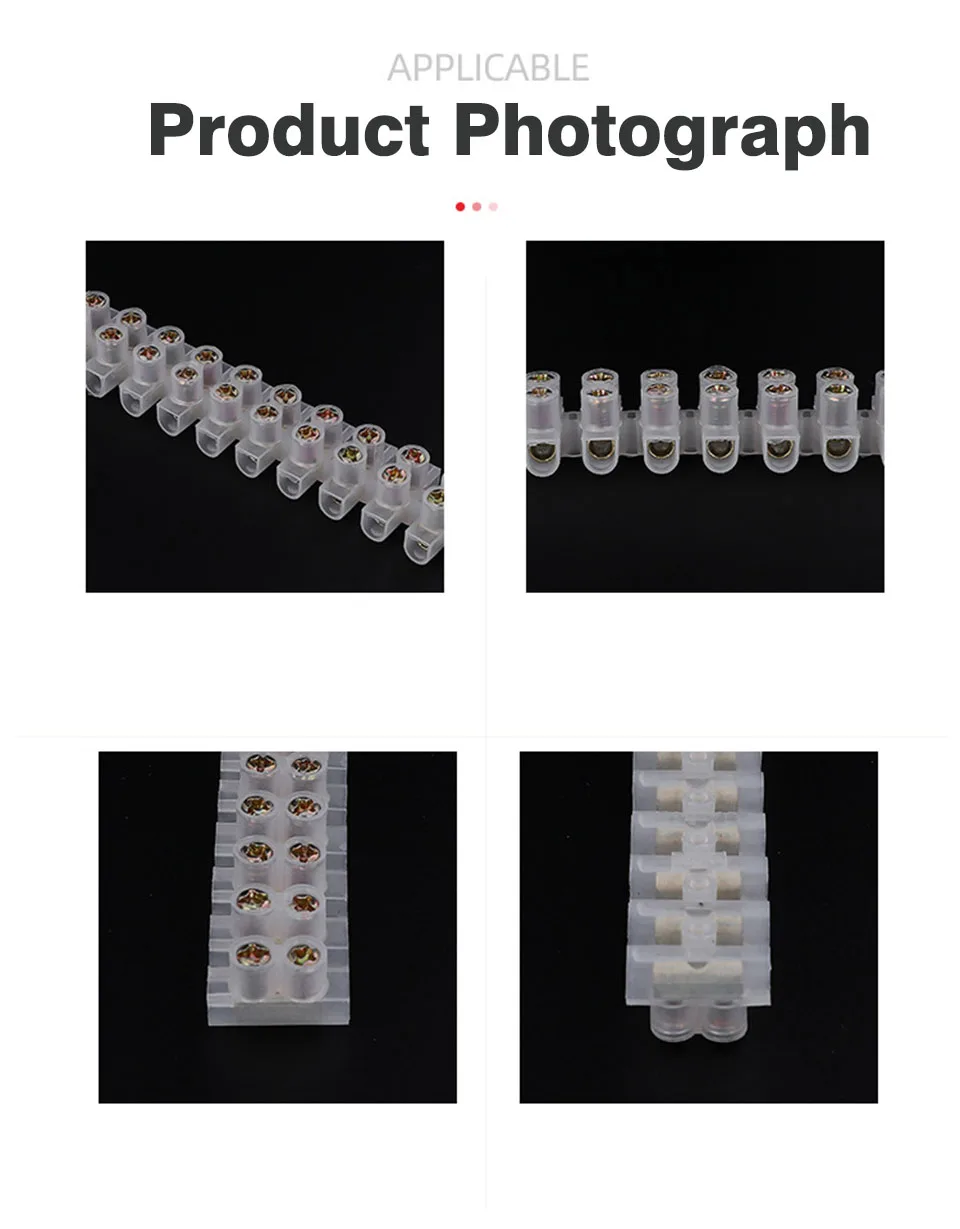 Description Picture 3 of itemDual Row 12 Position Plastic Terminal Block Wire Connector X3-0512 X3-1012 X3-2012 X3-3012 X3-6012 30A 60A Quick docking