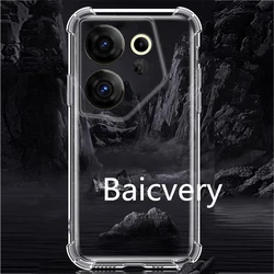 Ultra - Thin Shockproof Clear Silicone Phone Case - Protective TPU Soft Cover for CAMON20 Pro 4G (Clear)