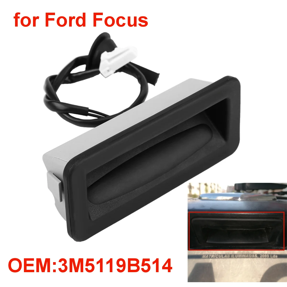 3M5119B514AC 자동차 뒷문 트렁크 부츠 릴리스 스위치 핸들 버튼 1346234..