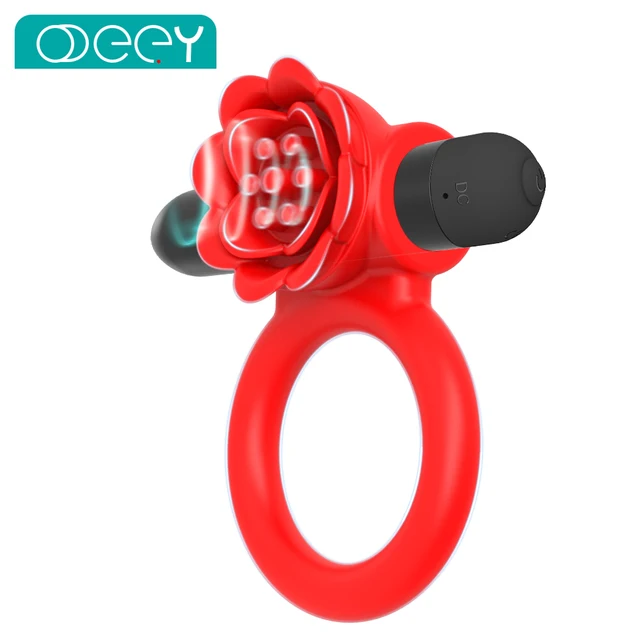 Rose Penisring Sexspielzeug für Männer 10 Vibrationen Vergnügen Penisringe Vibrator Klitoris Nippel G-Punkt Stimulator Erwachsene Paare Waren