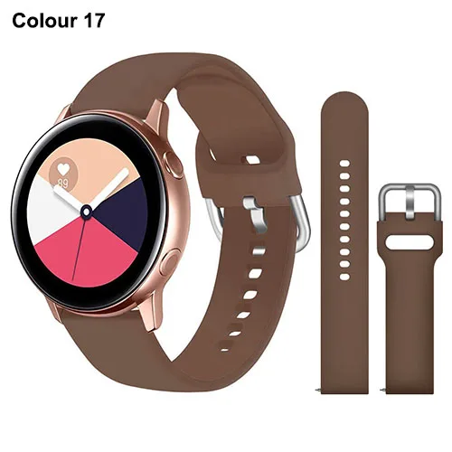 Versatile Silicone Smartwatch Band - 20mm/22mm Strap, Multiple Color Options
