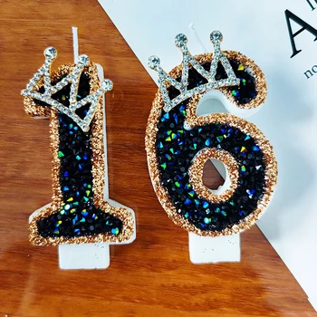 Crown Number Birthday Candle 1