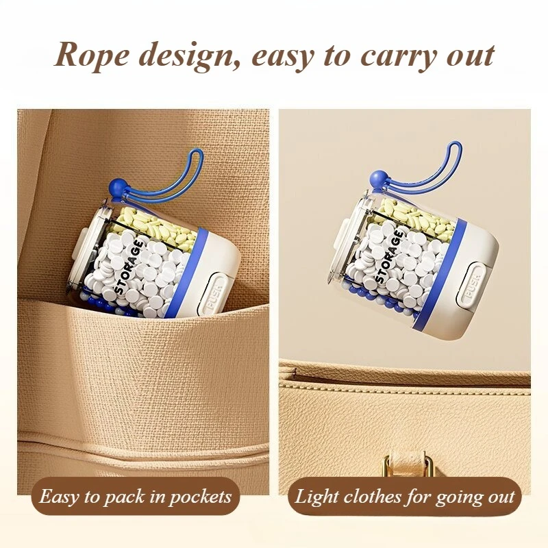 Daily Drug Organizer Portable Neat And Tidy Pill Management Travel Pill Dispenser Medicine Box Durable Sturdy Pocket Pill Box