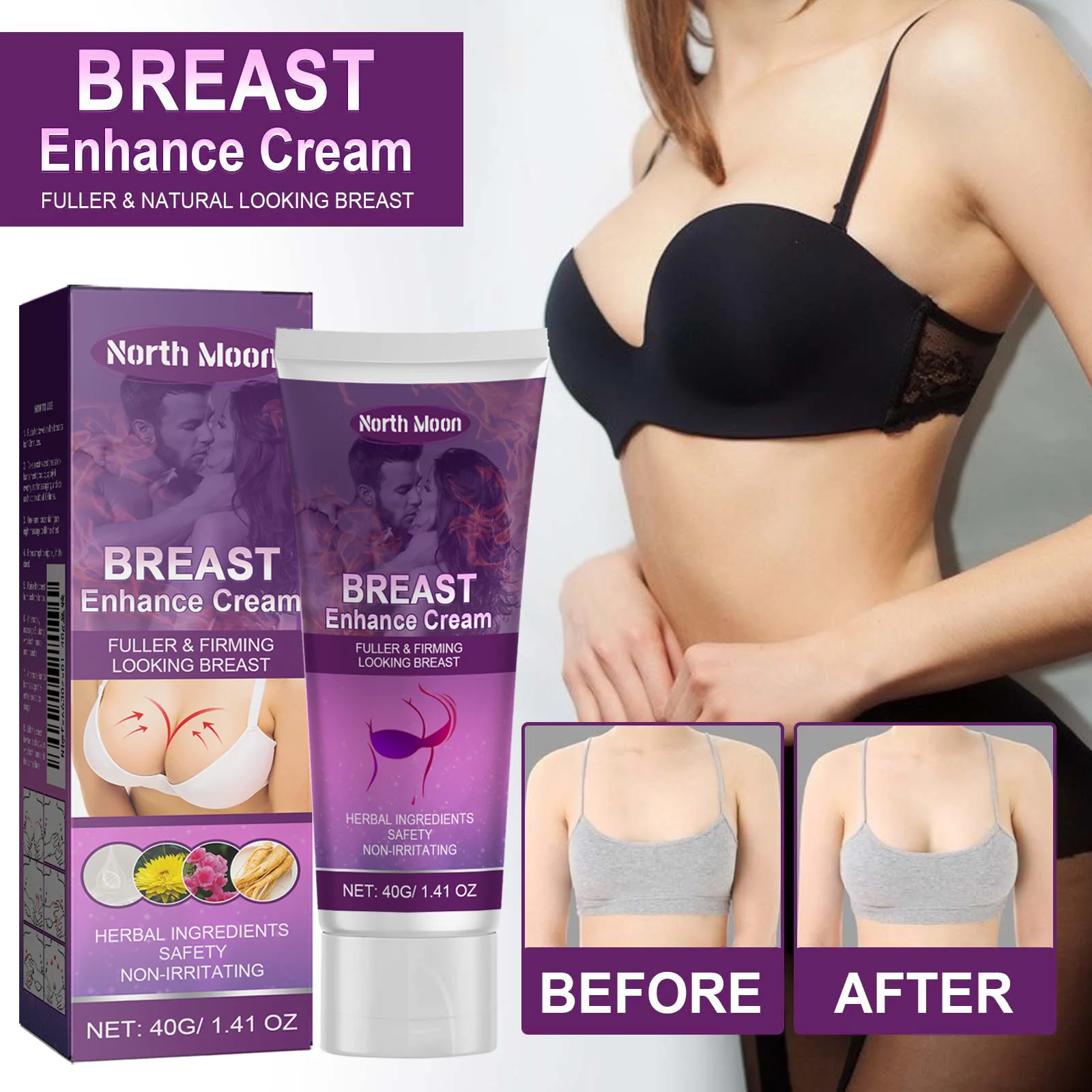 Breast Enhancement Capsule Promote Breast Lift Up Increase Tightness Moisturizing Smooth Anti-Sagging Fast Growth Care