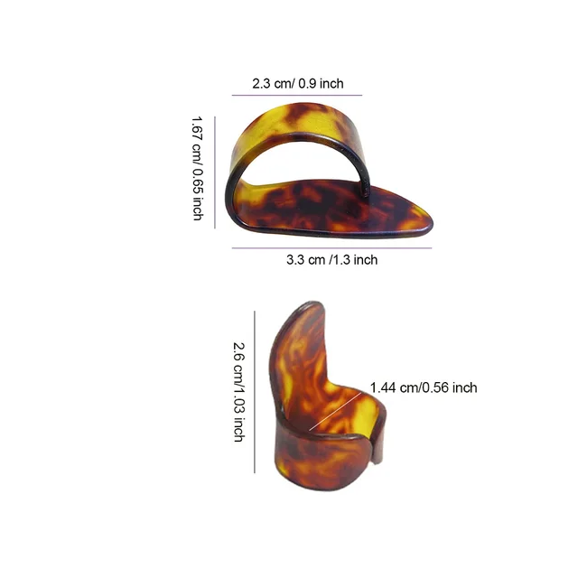 Set Di 10 Plettri Per Chitarra - Plettri Per Dita E Pollice In Plastica - Per Chitarra, Basso E Ukulele - Colorati E Resistente - Foto 7