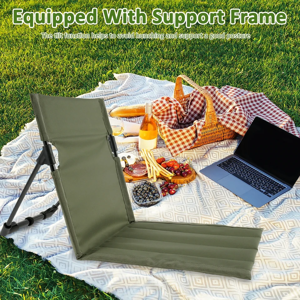 Campingstoelen, opvouwbare stoel, tuinligstoel, strandrugsteun, strandstoel, opvouwbaar, waterdicht, ademend, voor wandelen, kamperen, strand