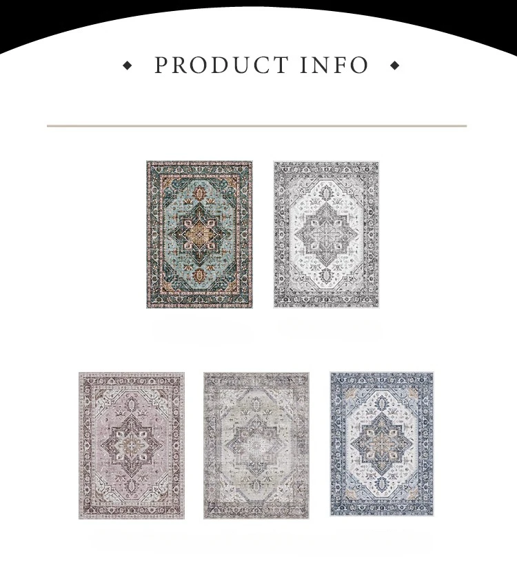 Retro Persian Type Rug Bohemian Living Room Decorative Carpet Comfortable Soft Bedroom Rug Non Slip Machine Washable Carpets 양탄자
