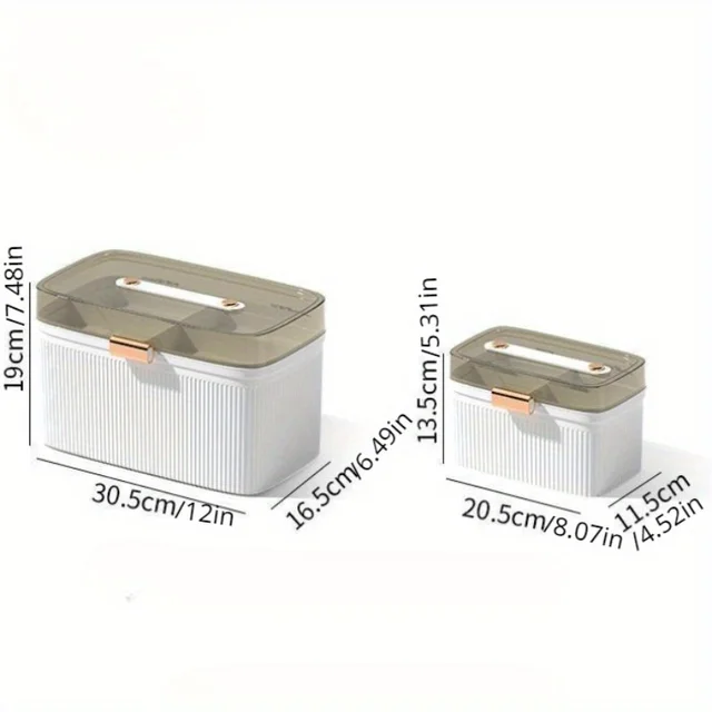 Medicine Storage Box With Handle Portable Leakproof Pill Organizer Large Capacity Medicine Storage Box First Aid Kit Storage Box 6