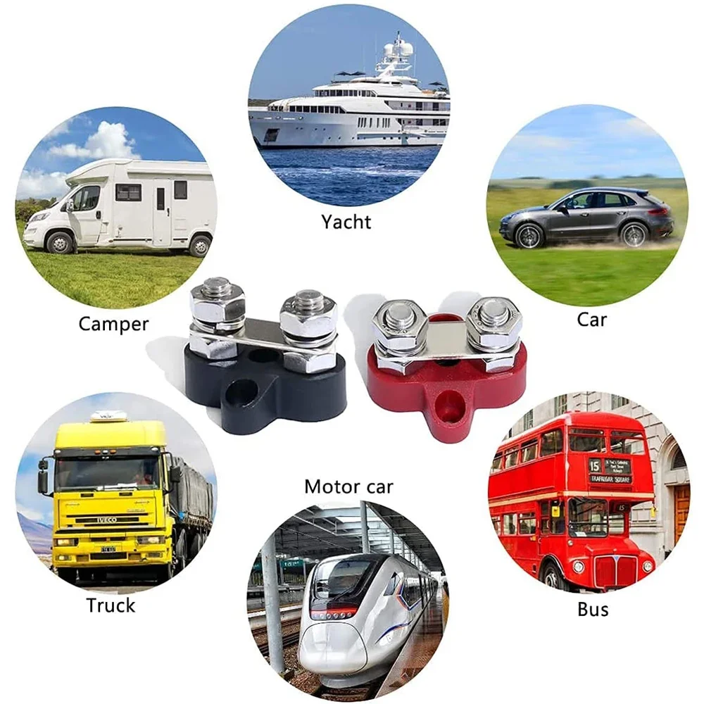 Power Distribution Block Bus Bar Terminal Block Battery Power Stud Junction M6 M8 for Car Truck RV Boat