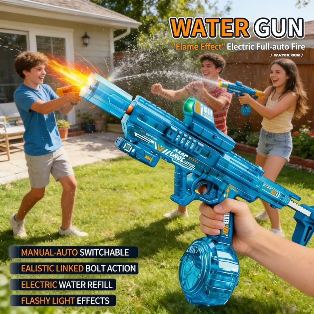 Elektrische Wasserpistole Mit Rückstoß Und Led Lichteffekten_voghion.com