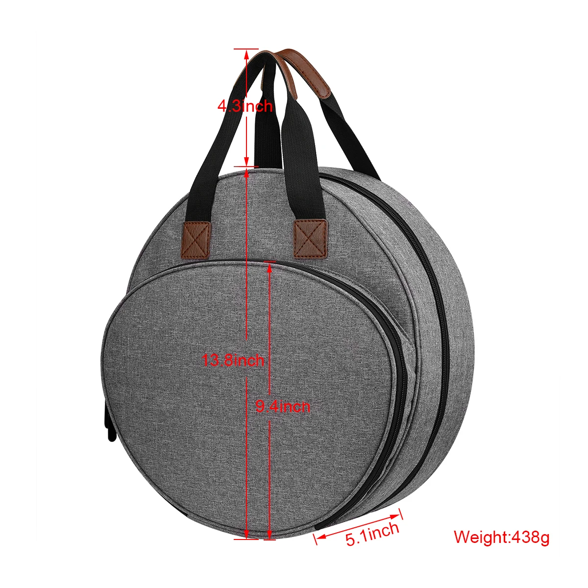 Embroidery Thread Bag Maple Leaves Round Embroidered Circle Knitting Tote Sewing Tool Accessories