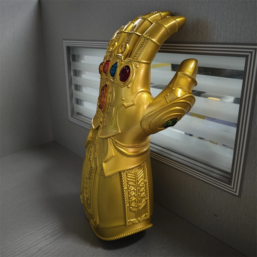 Superhero Cosplay Gloves Superhero Cos Prop Infinity Gauntlet LED Light Up Thanos Gloves Red Infinity Gloves Halloween Adult Cosplay Weapon Kid Gift Toy