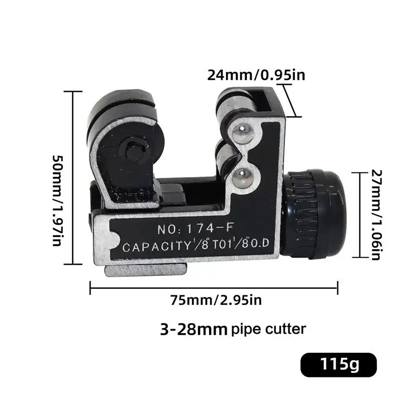 ? ? 1/8''-1-1/8'' 미니 튜브 커터 3-16/22/28mm 파이프 커터 전단식 황동 구리 알루미늄 배관 냉동 절단 공구