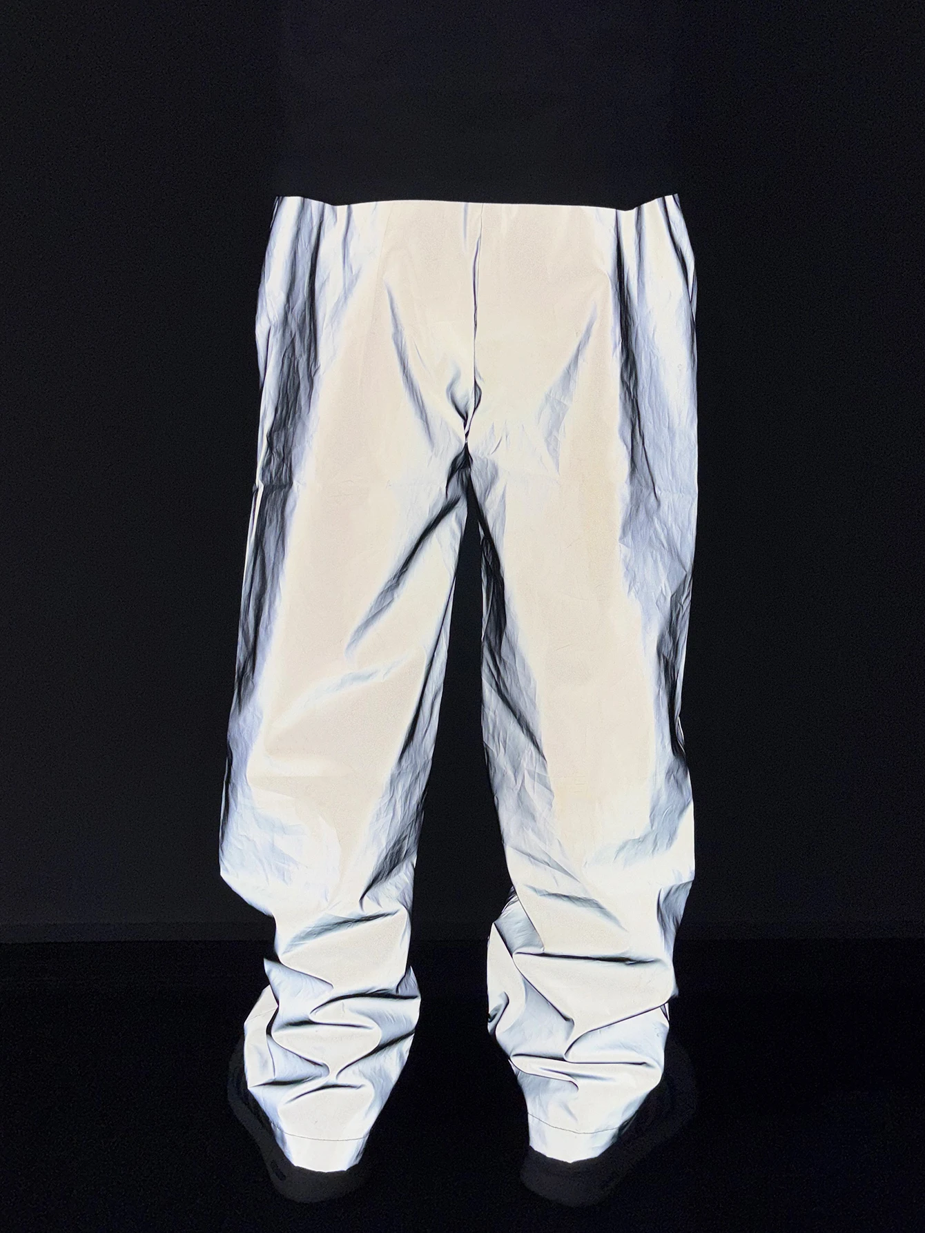 Frühlings- und Herbst-Herren-Jogginghose in Silbergrau Gerade Geschnittene Modische Streetwear-Performancehose Lässige Weite Hose – Detail 7