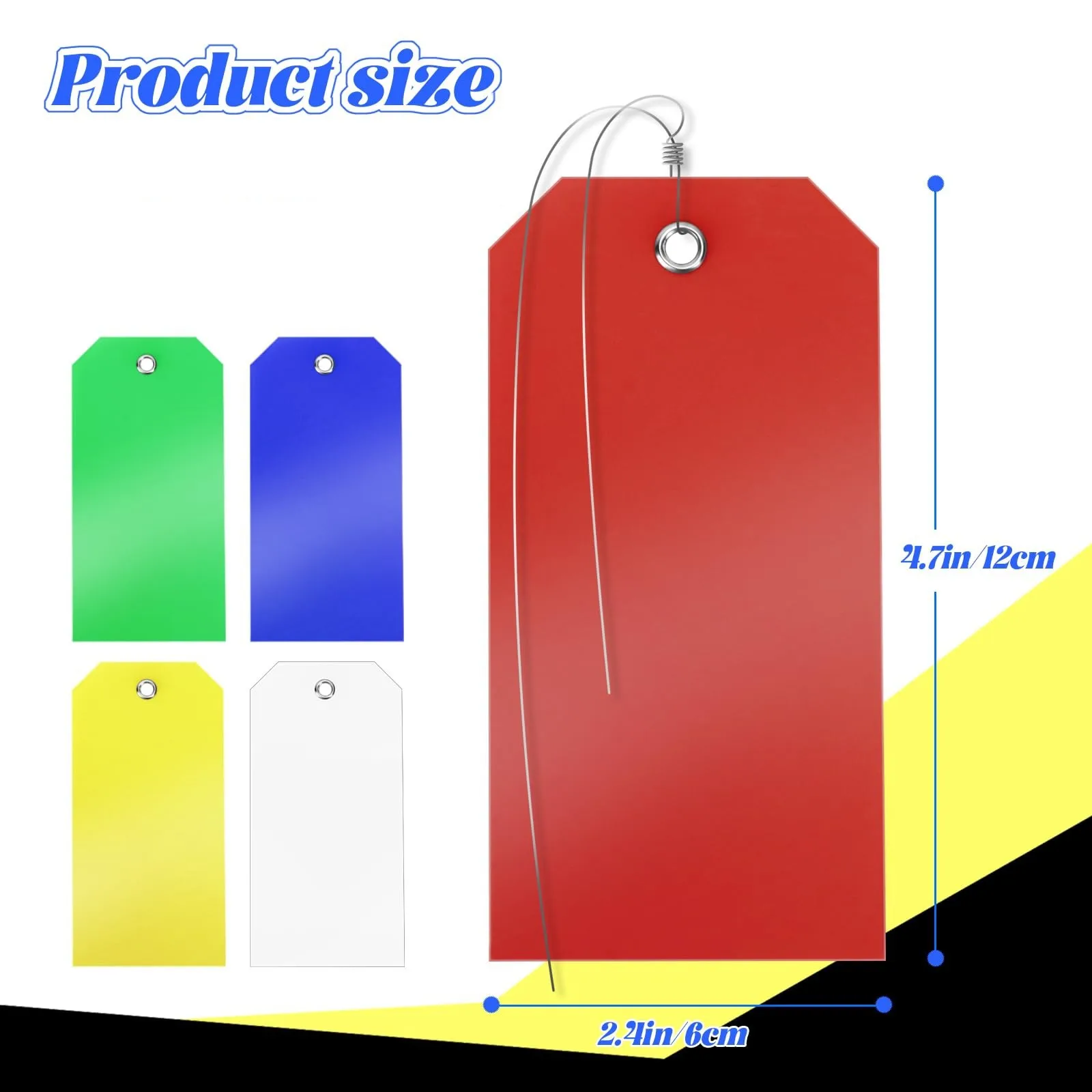 1Pcs Reusable Color Blank Label Suitcase Hanging Card PVC Plastic Card Shipping Tags With Iron Wire String Luggage Labels