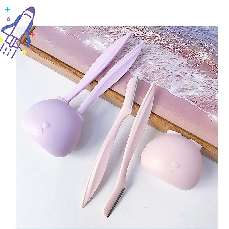 New MakeUp Tools Beginner Cute Facial Blades Shaping Knifes Eyebrow Trimmers Eye Brow Shaver Safe Face Hair Removal Razor Blades