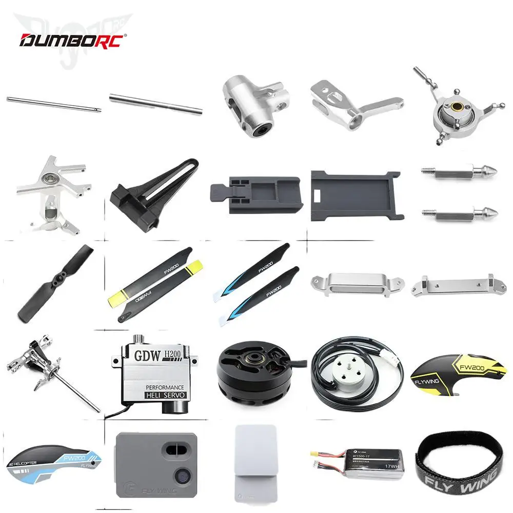 FLYWING FW200 RC Helicopter Parts Original Factory Battery Install ...