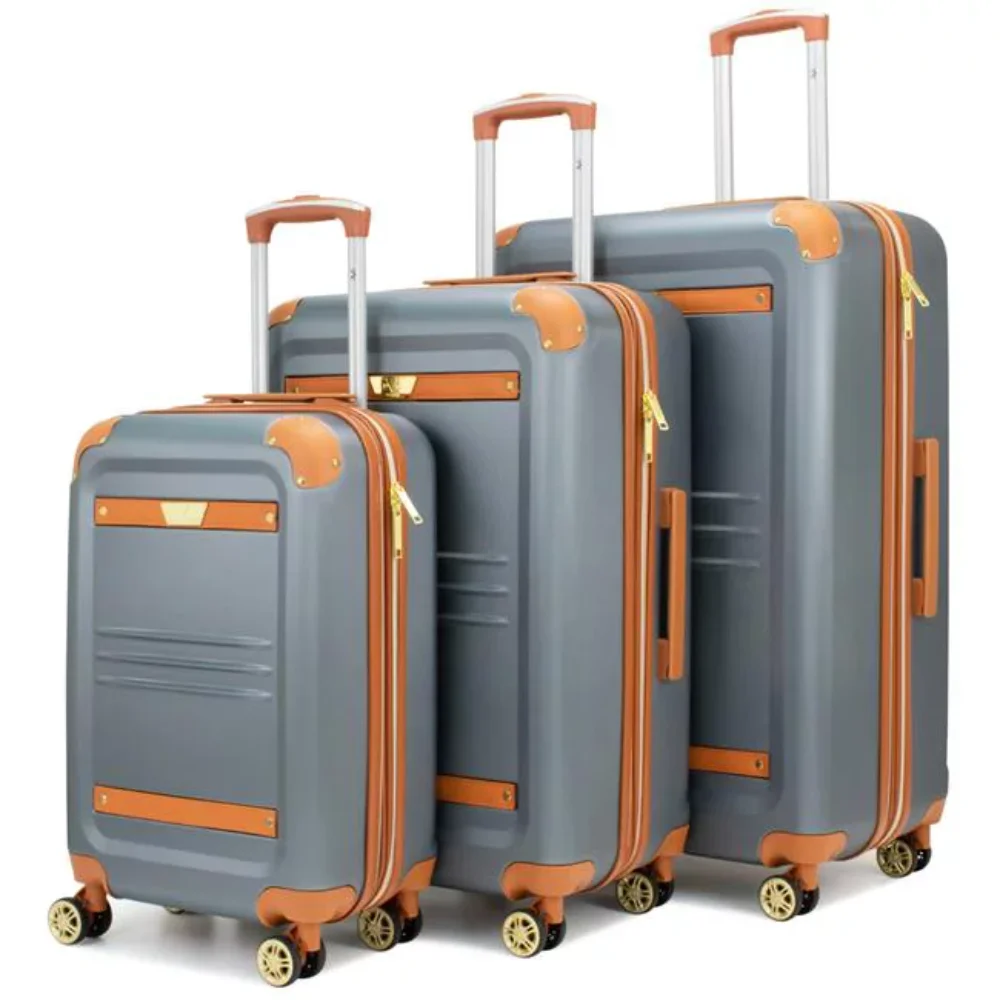 19V69 Italia Vintage Expandable Hard Spinner Luggage Set (3 Piece