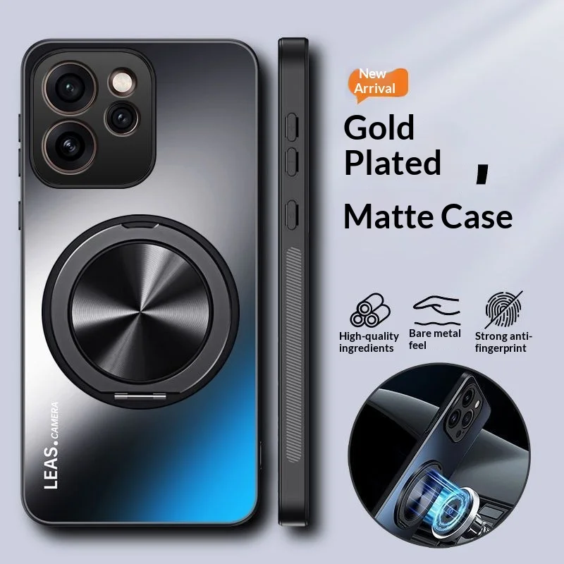 Luxury Acrylic 360° Rotating Bracket Shockproof Phone Case Cover
