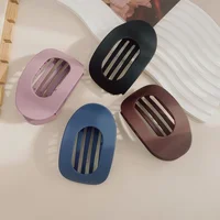 Pince à cheveux PC pour femmes, nouveau Design léopard mat incurvé plat, Barrettes de coiffure en acrylique couché, accessoires pour cheveux 6