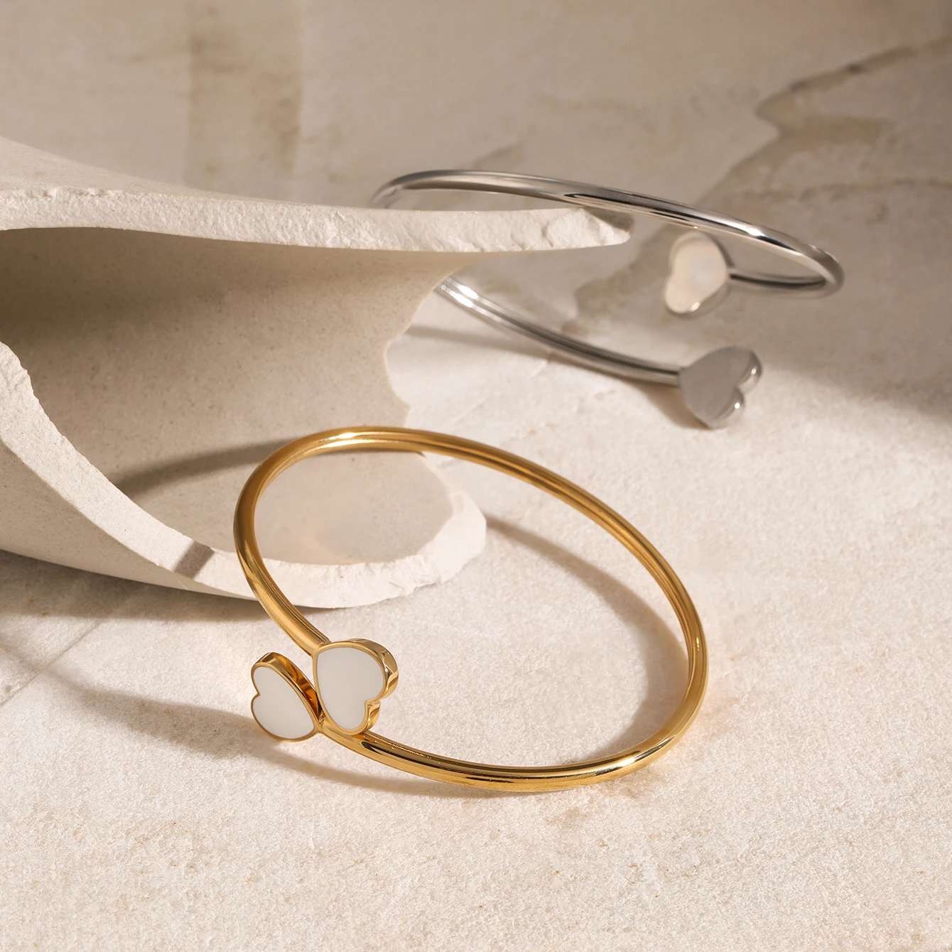 Youthway Stainless Steel Open Bangle Bracelet