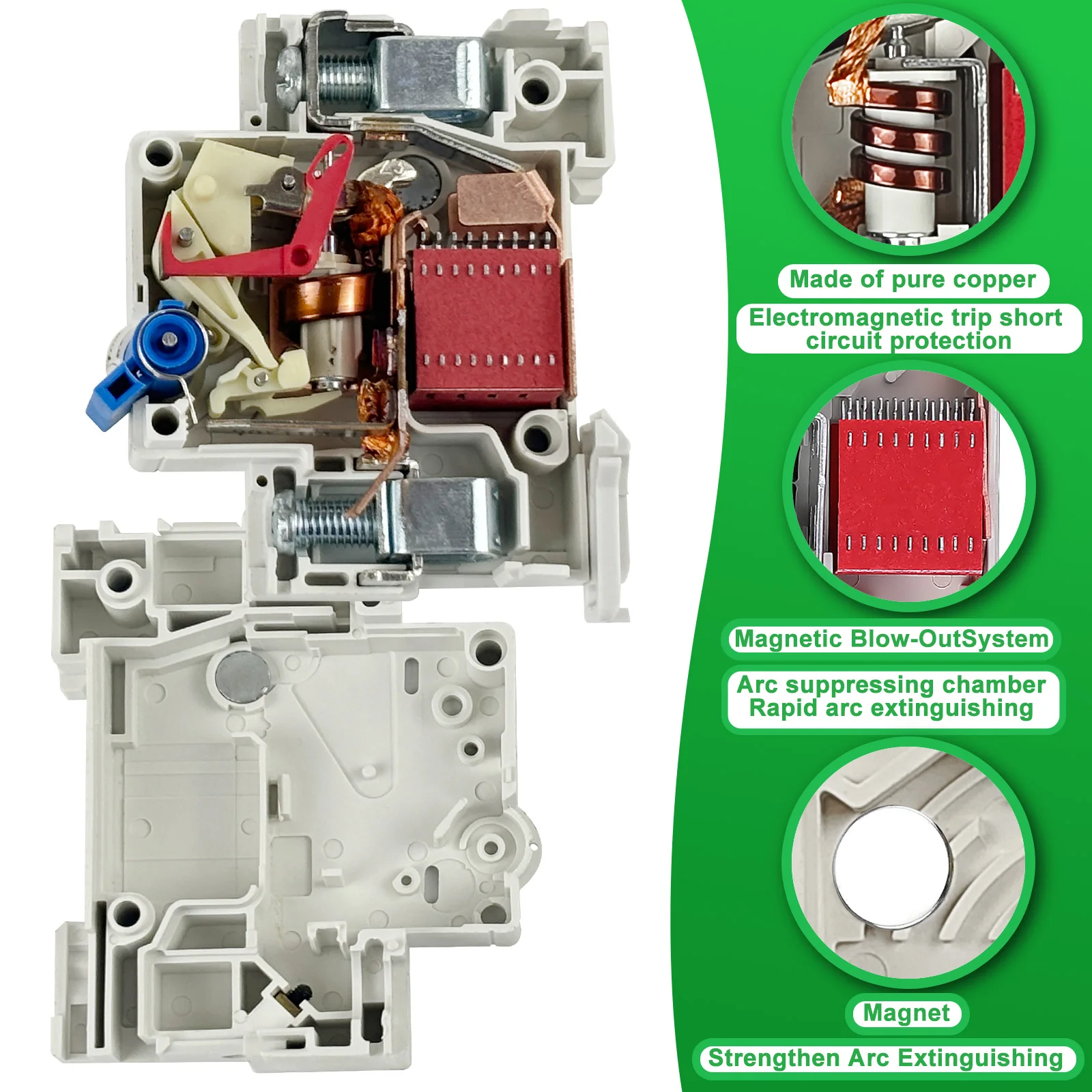 Circuit Breaker CNLonQcom DC 250V-1000V Mini Circuit Breaker 1P 2P 3P 4P 10A 16A 20A 25A 32A 40A 50A 63A 80A 100A 125A Solar Disconnect Switch