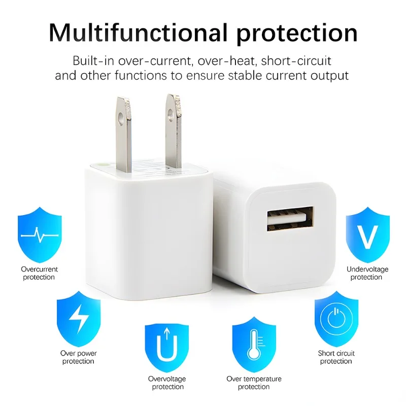 USB Wall Charger Adapter - Fast Charging Travel Adapter with US Plug