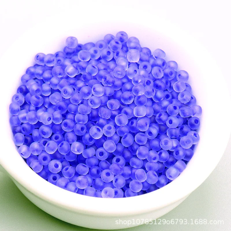 Glass seed beads 150pcs 3mm Transparent Frosted Glass Bead 8/0 Loose Spaced Seed Beads