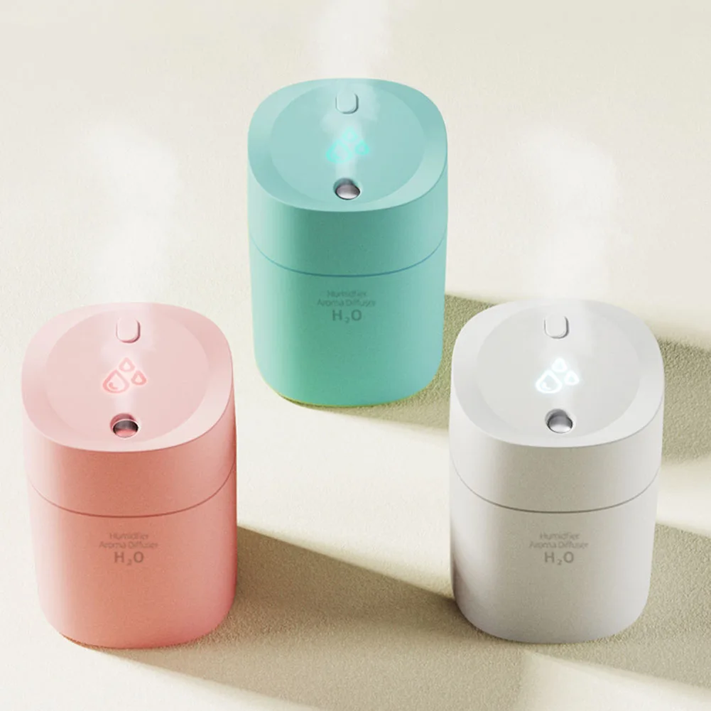 휴대용 공기 가습기 에센셜 오일 아로마 디퓨저, 조용한 데스크탑 가습기, 사무실 침실용 USB 충전