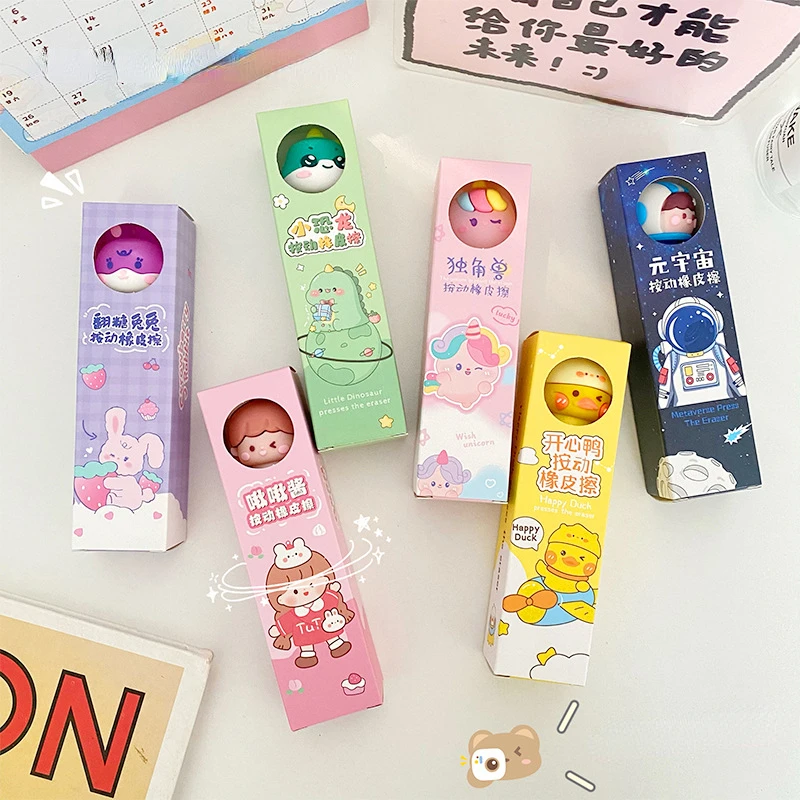 pressing cartoon pencil eraser Pen type cute eraser School student rubber kid gifts office