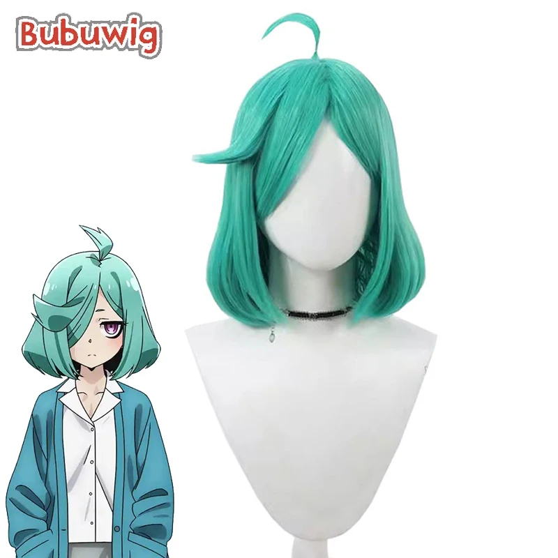 

Bubuwig Synthetic Hair Anemo Nemo Cosplay Wigs Gushing over Magical Girls 35cm Medium Long Straight Green Cos Wig Heat Resistant