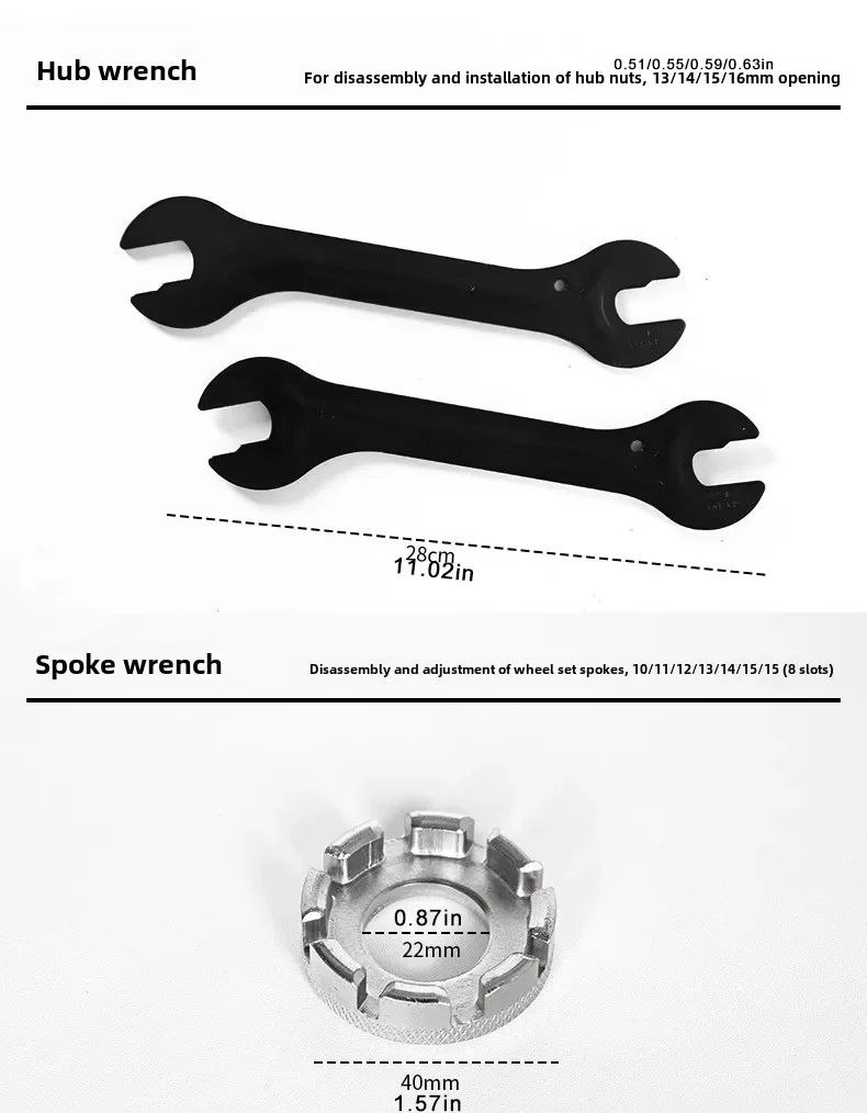 1Set Fahrrad Werkzeug Set für Radfahrer Tragbare Mountainbike Reparatur Tools Kit Fahrrad Werkzeug Kit Fahrrad Allen Schlüssel Werkzeug steckschlüssel – Detail 19