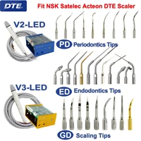 Woodpecker DTE Dental Ultrasonic Scaler V2 V3 LED Dentistry Scaler Tips For Scaling Endodontics Fit NSK Satelec Acteon handle 1