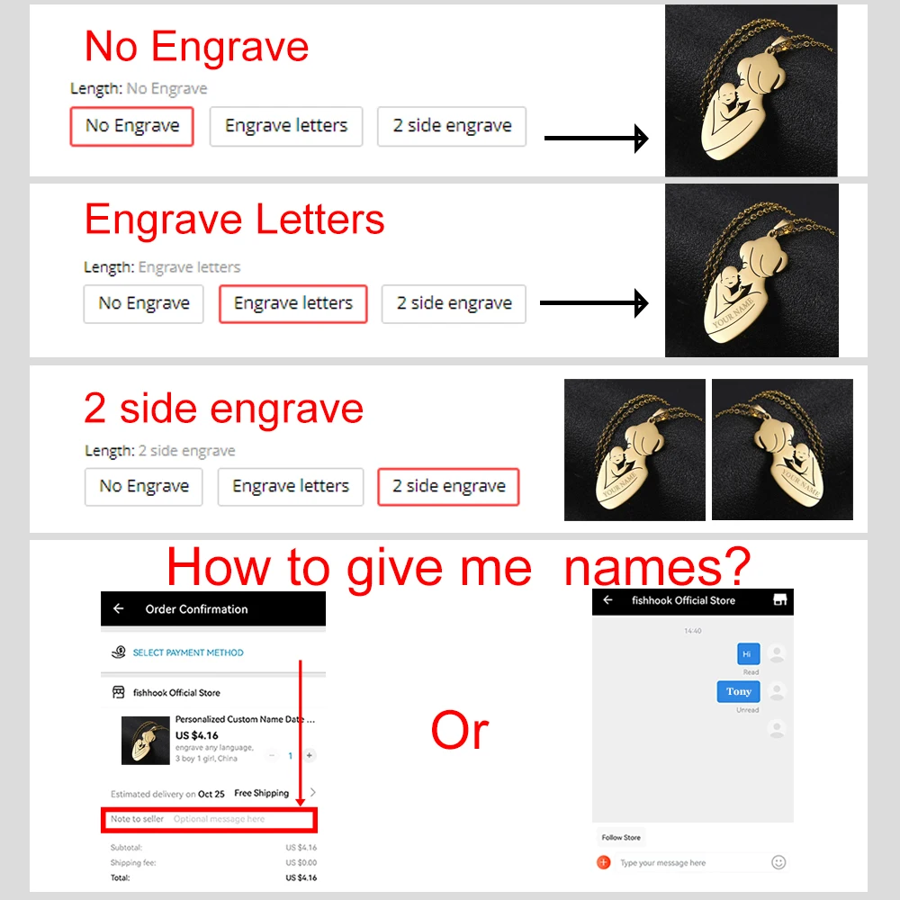 Collier de naissance personnalisé Fishhook pour bébé avec nom personnalisé, chaîne pour la fête des mères, cadeau de famille pour femme et homme, bijou en acier inoxydable_voghion.com