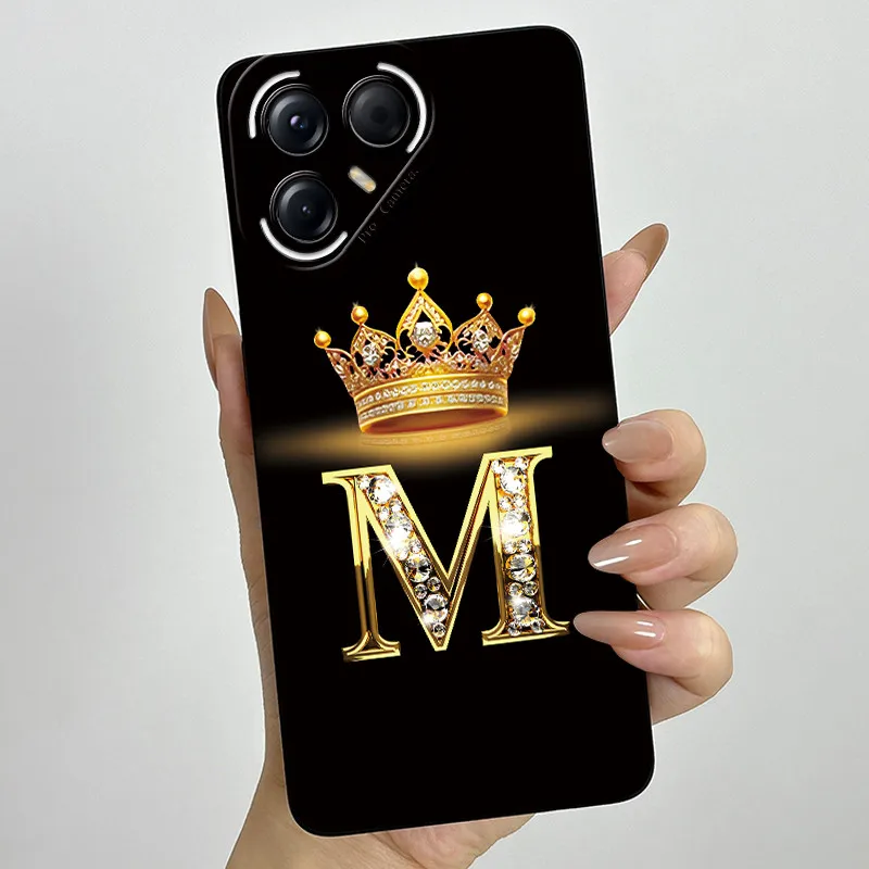 Luxury Crown Letter Silicone Soft Phone Case - Shockproof Back Cover