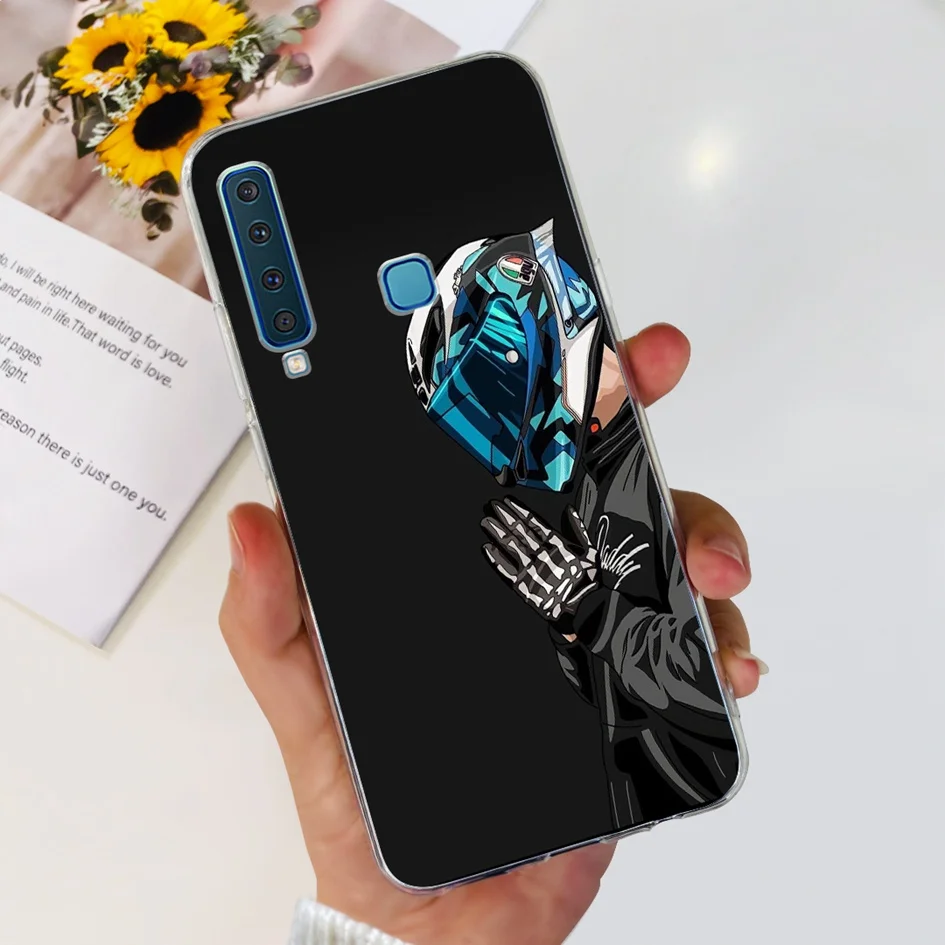 Floral Clear Soft TPU Silicone Phone Case - Elegant Protective Cover for Samsung Galaxy A9 2018