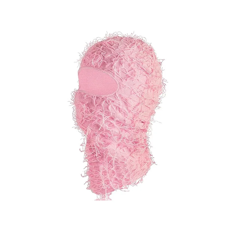 Neue gestrickte warme Gesichtsmaske Headset personalisierte Tarnung Jacquard Einloch Baotou Plüsch Hut Ski winddichte Mütze – Detail 8