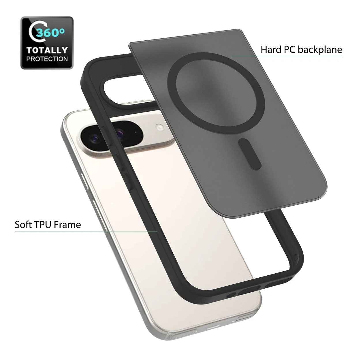 Sleek MagSafe-Compatible Shockproof Case - Silky Smooth Touch with Wireless Charging