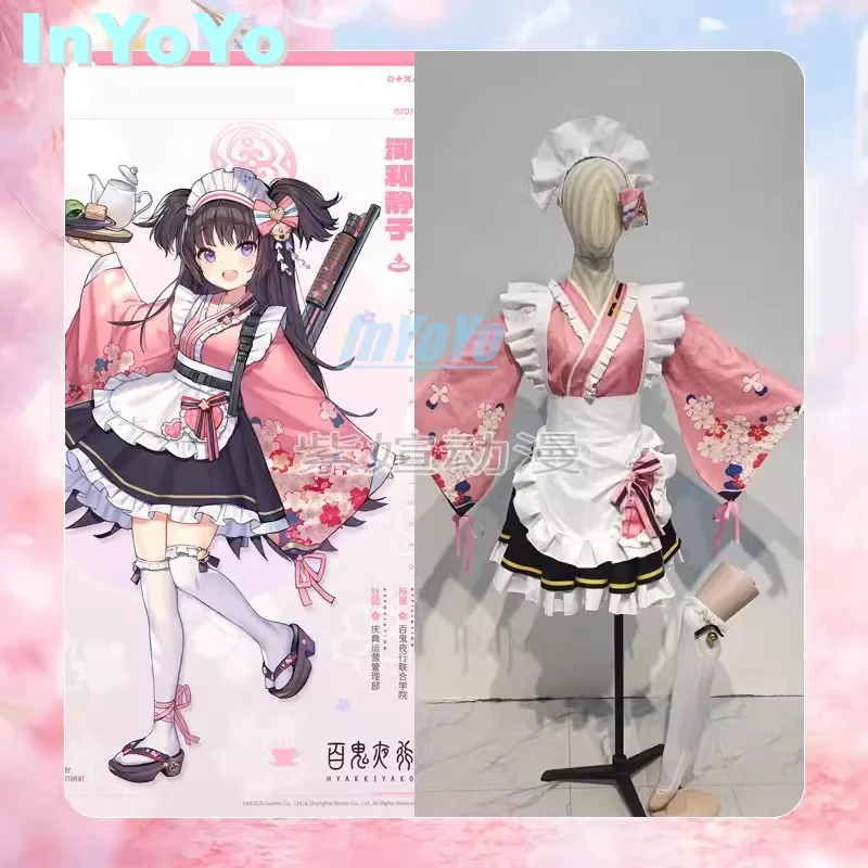 

InYoYo Kouwa Shizuko Cosplay Blue Archive Costume Lovely Maid Dress Uniforms Women Halloween Carnival Party Outfit Game Suit New