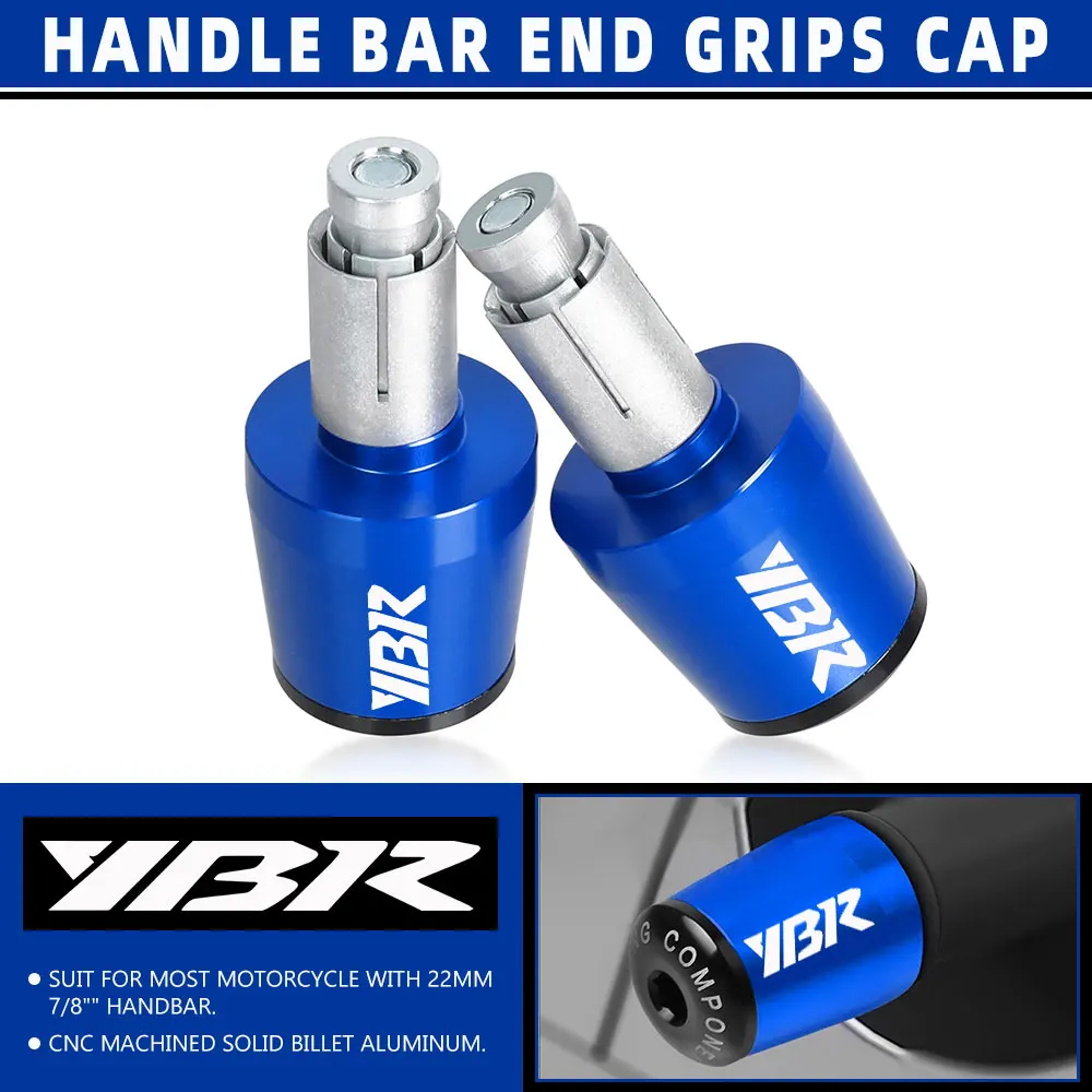 

Motorcycle Handle Bar Ends For YAMAHA YBR 125 250 YBR125 YBR250 2005-2020 78''22MM Handlebar Grip Cap Anti Vibration Silder Plug