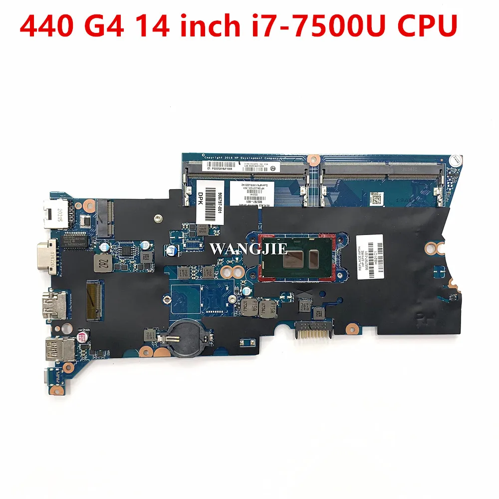 

For HP Probook 440 G4 14 inch Laptop Motherboard DA0X81MB6E0 905797-601 905797-501 905797-001 SR2ZV i7-7500U CPU 100% Working