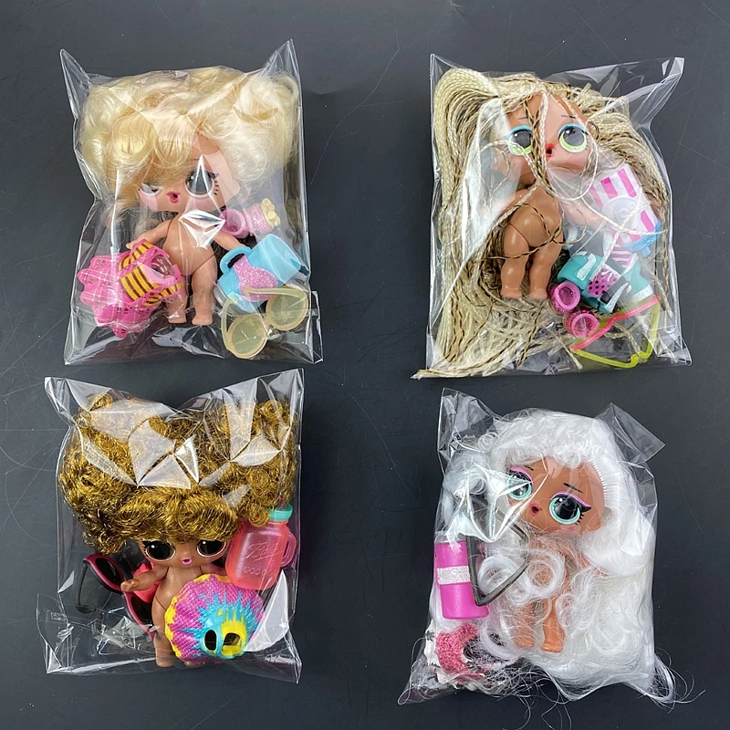 5pc/set 100% Original LOL Dolls 8CM Big sisters lol doll with Clothes Dress AccessoriesToys Girls Gift