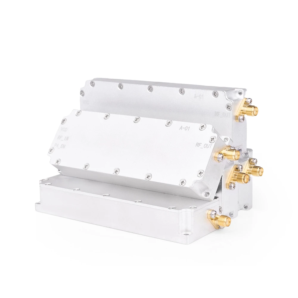 40W 1550-1620MHz Drone RF Module Power Amplifier UAV FPV VCO GaN Transistor Circulator Protection SMA Connector