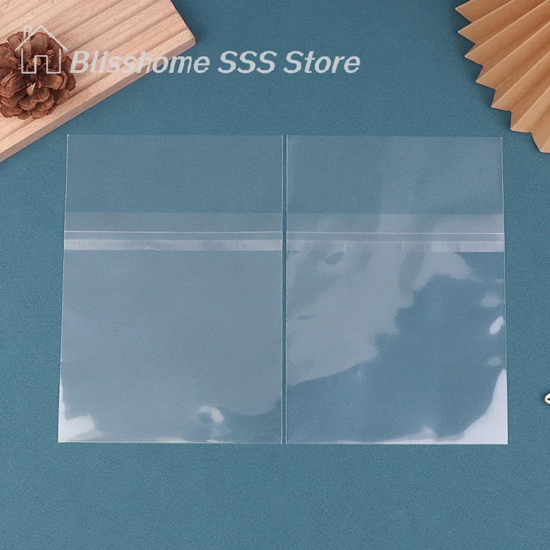 【S】50개 투명 재밀봉 가능 CD 가방 CD 테이프용 플라스틱 외부 슬리브 비닐 레코드 디스크 보호 슬리브프리미엄 품질