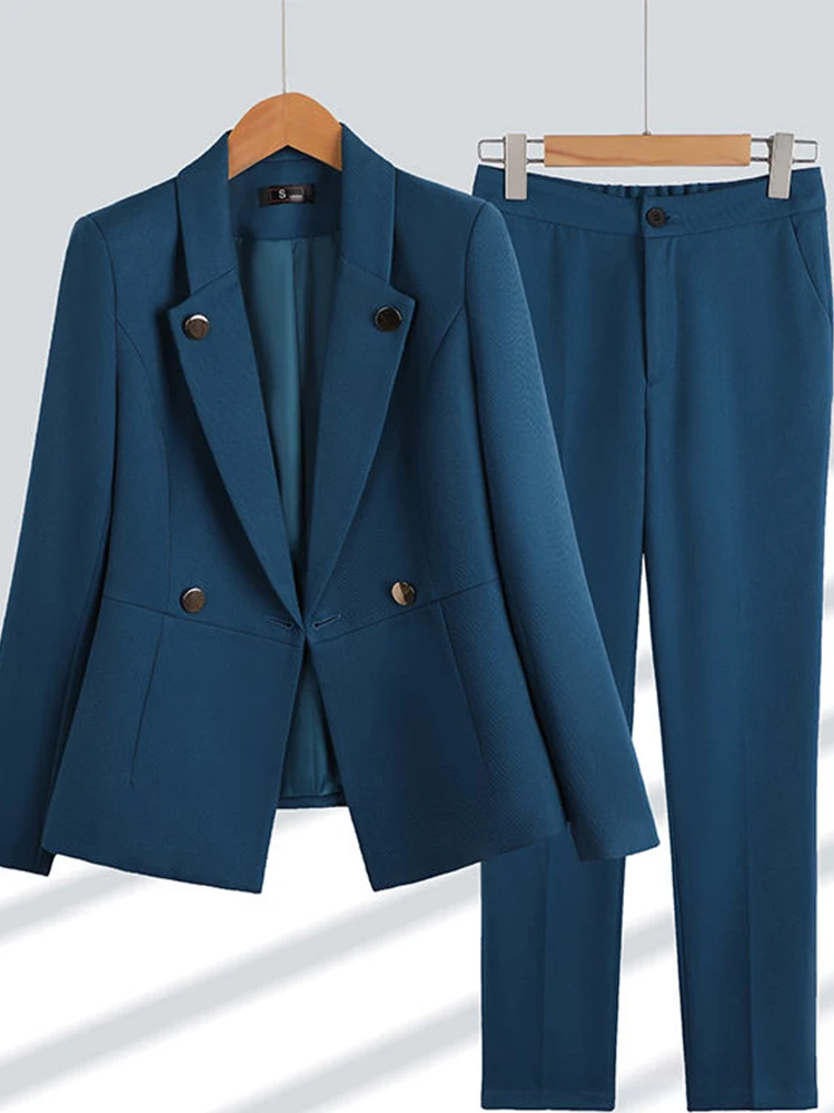 High Quality OL Match Set Woman Career Women Professional Suits Office Formal Blazers And Pants Two Piece Set