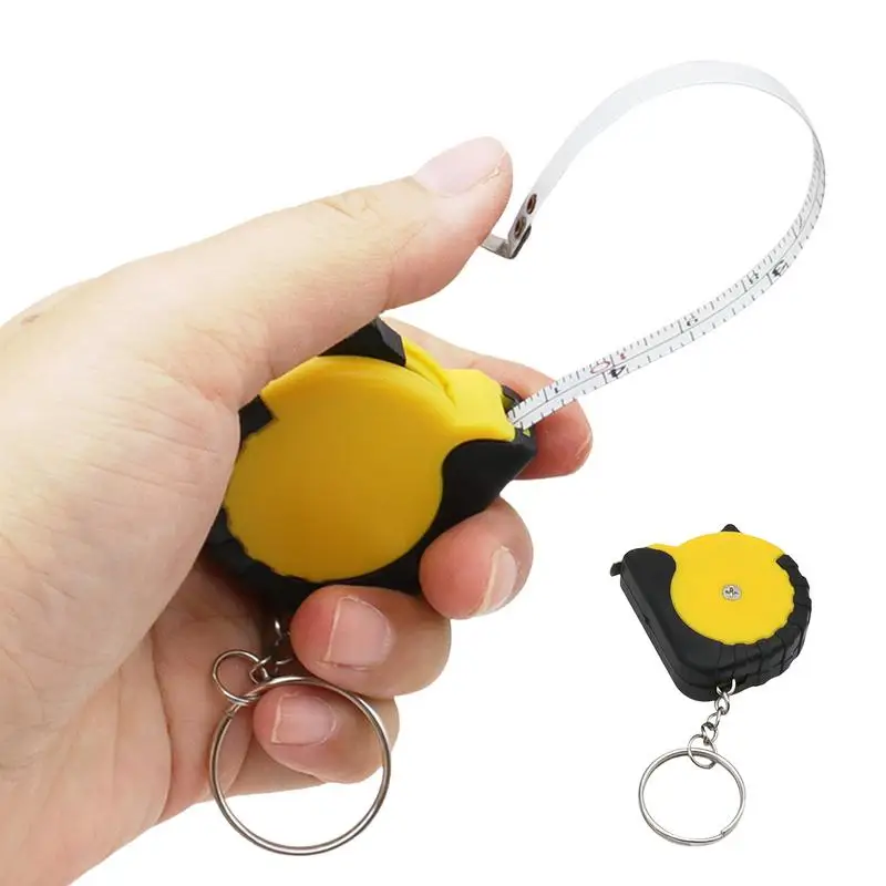1m Multipurpose Measure Tape Keychain Small Soft Steel Ruler Portable Mini Gift Metric Inch Tape Measure Measuring Tool