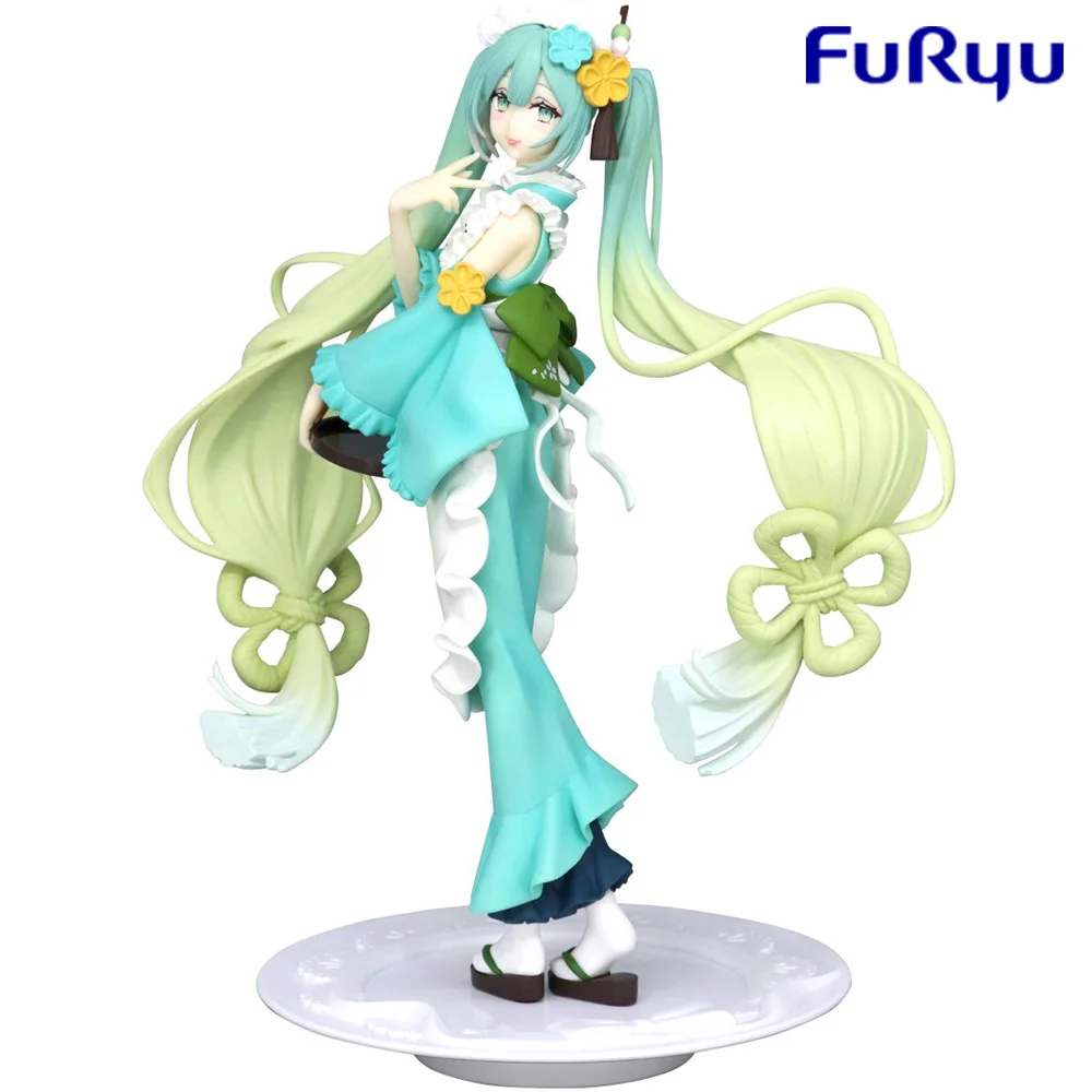 

Furyu Exceed креативная фигурка Piapro Hatsune Miku маття идеально мятно-зеленая Коллекционная модель игрушки аниме фигурка подарок для фанатов