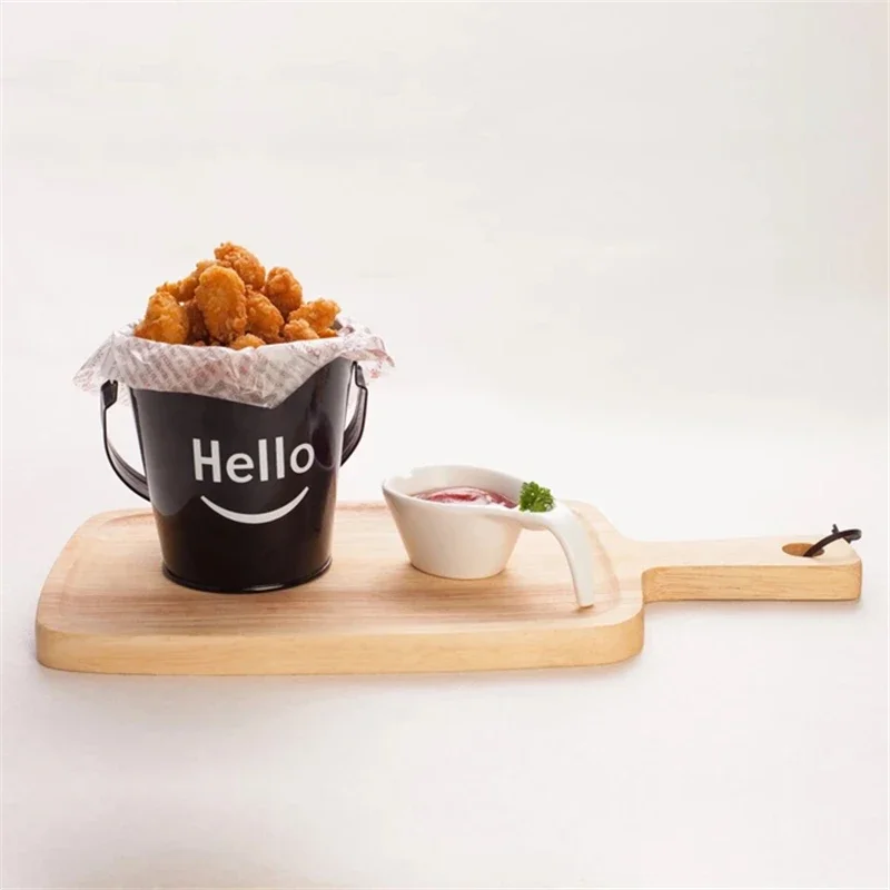 Ice Seafood French fries Snack Bucket Fried Chicken Bucket Beer Cooler Creative Stainless Steel Tableware Can Cooler Can Coozie